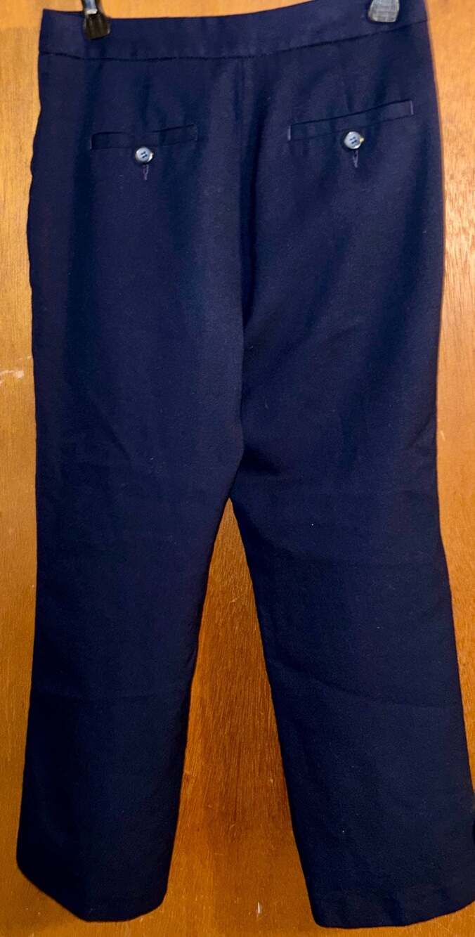 Pendleton Women's Navy Blue 100% Virgin Wool Dress Trousers